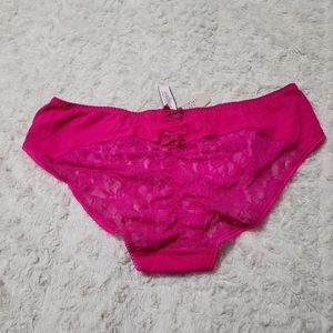 Victoria's Secret NWT ruched lace back hiphugger, size Large